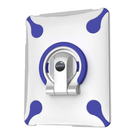 SpinStand Multifunction Stand For IPad 1, White Shell With White And Blue Ring